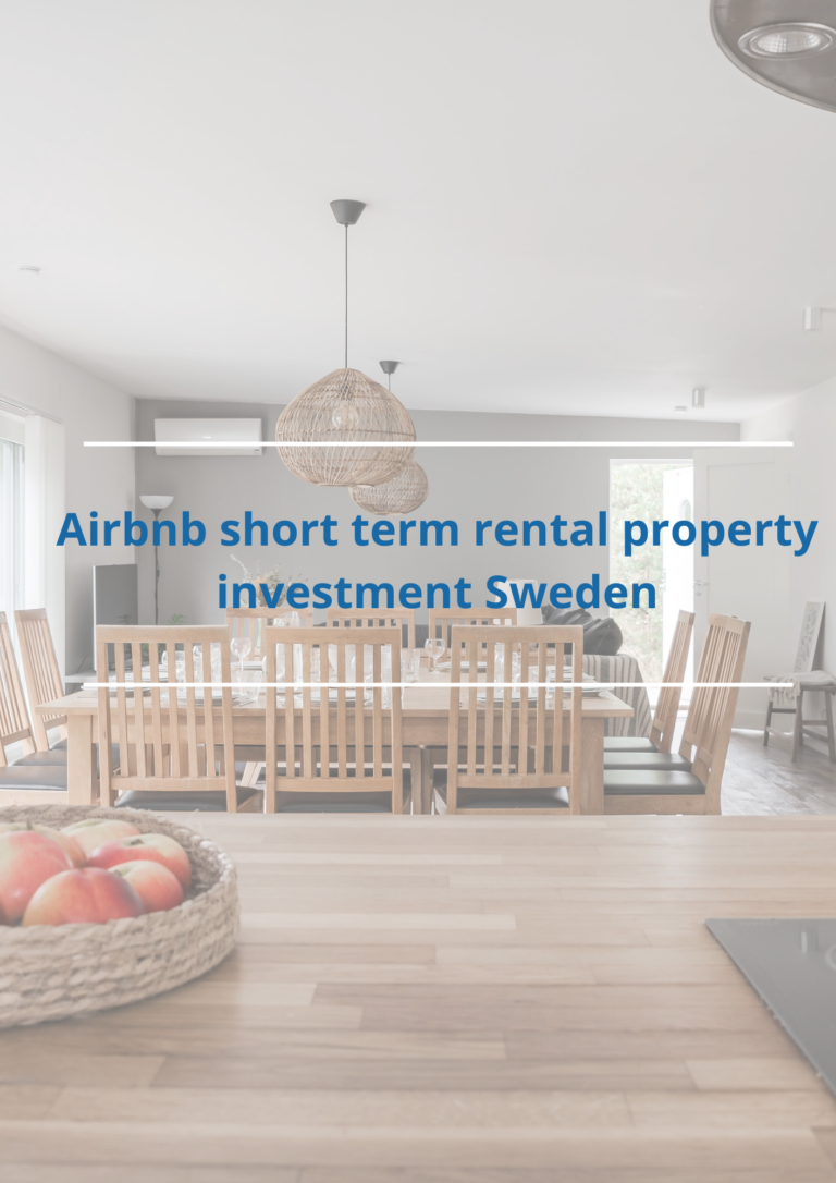 Airbnb short term rental property investment Sweden
